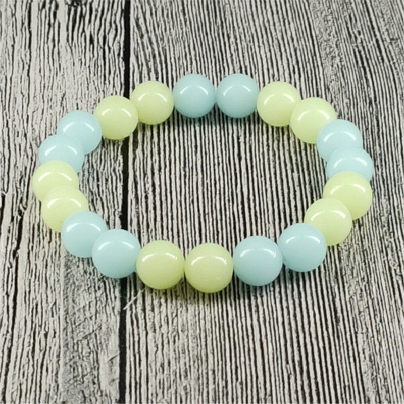 Blue Aragonite Gemstone Bracelet 8mm