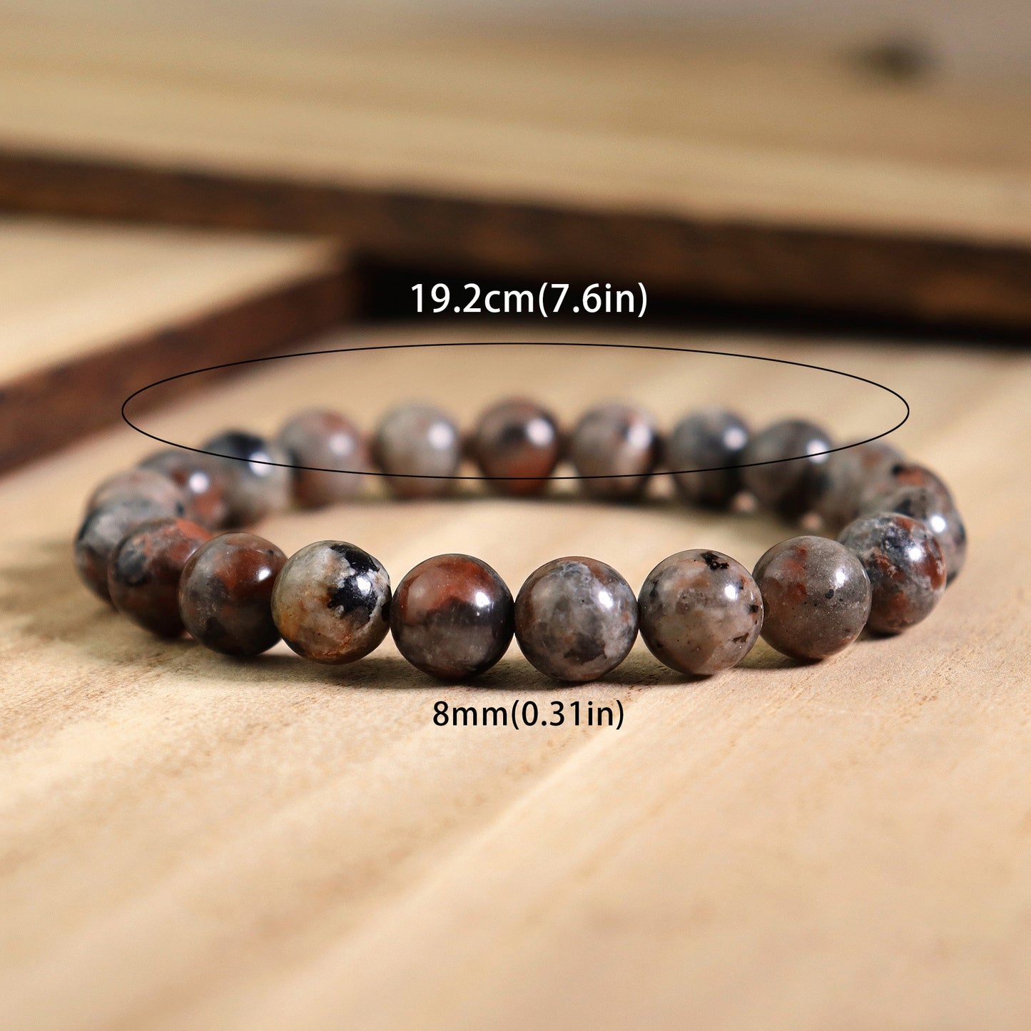 Natural Yooperlite Stone Bracelet