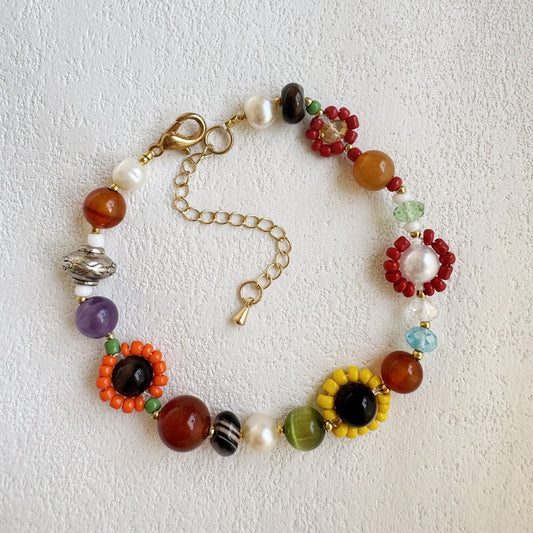 Clementine Beaded Bracelet