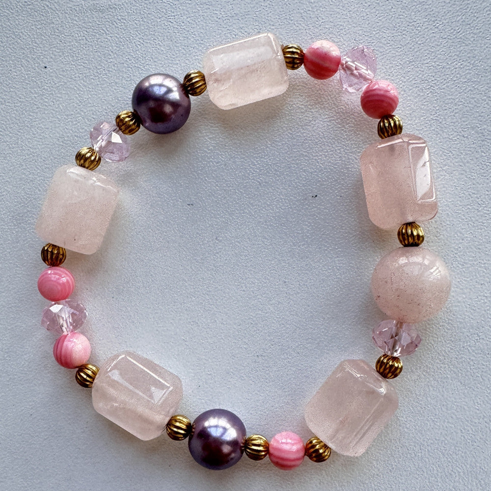 Gemstone Ross Quartz Bracelet