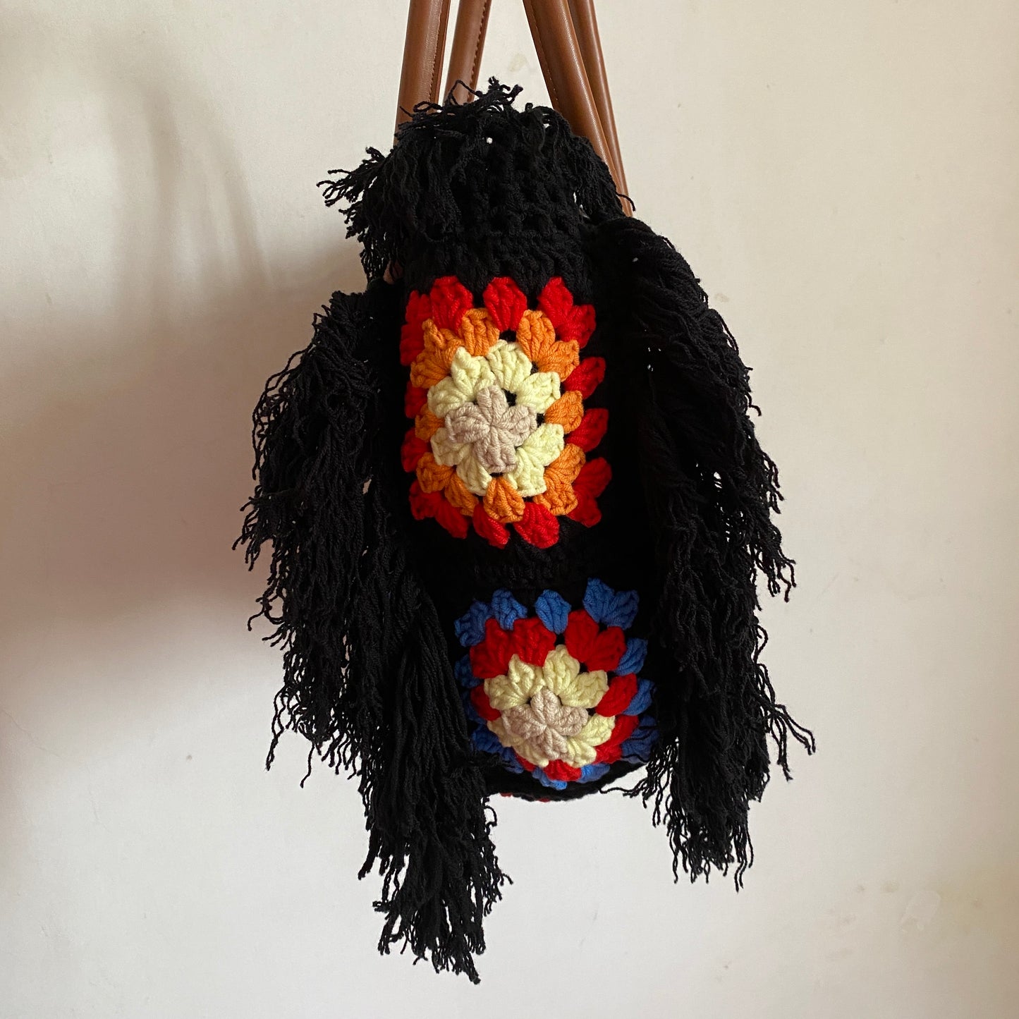 Handmade Colorful Crochet Chic Granny Tote