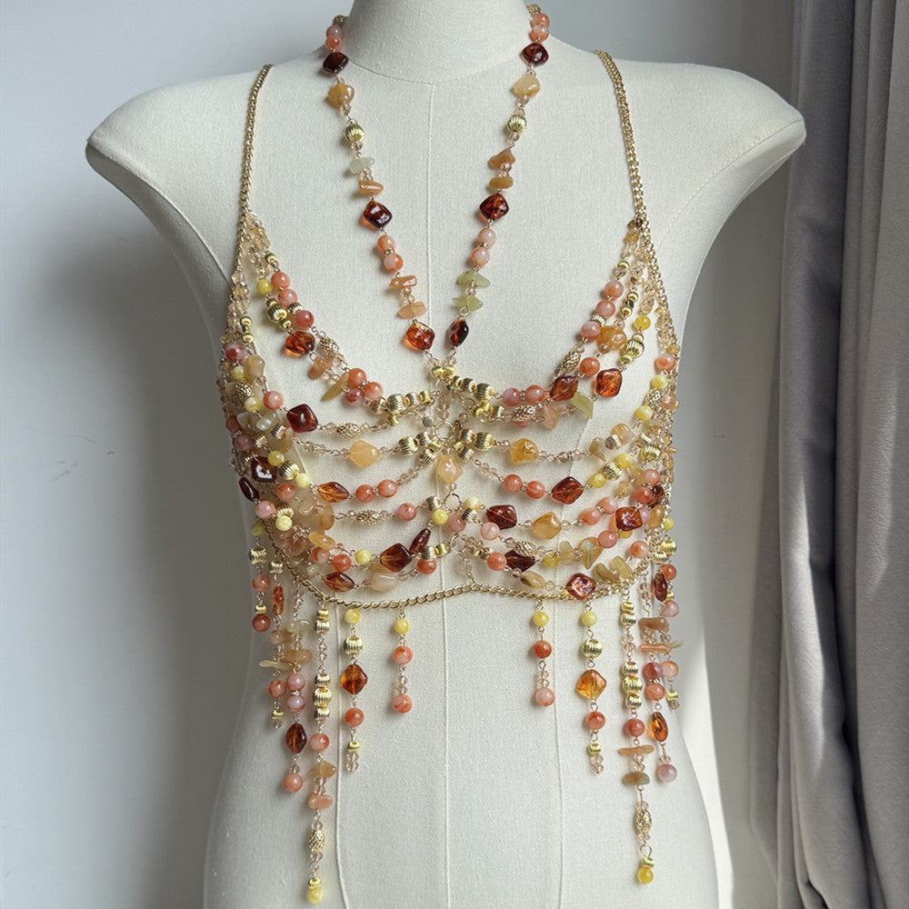 Gemstone Bead Body Chain