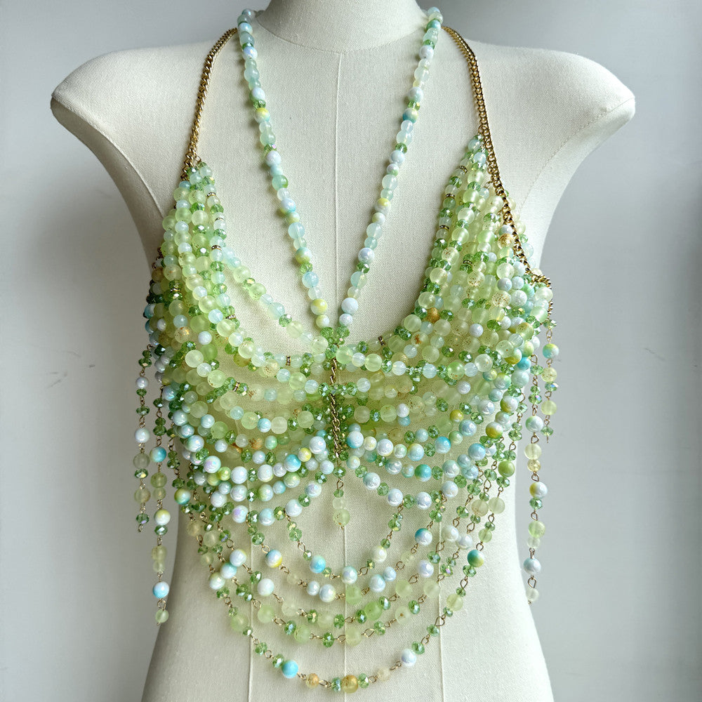 Green Beaded Chest