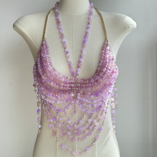 Gemstone Body Chain Violets