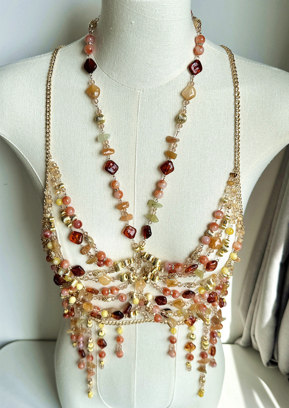 Gemstone Bead Body Chain