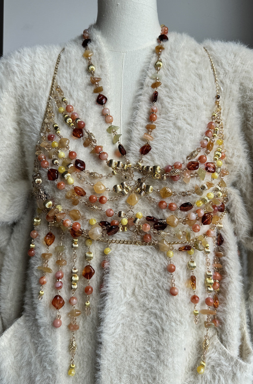 Gemstone Bead Body Chain