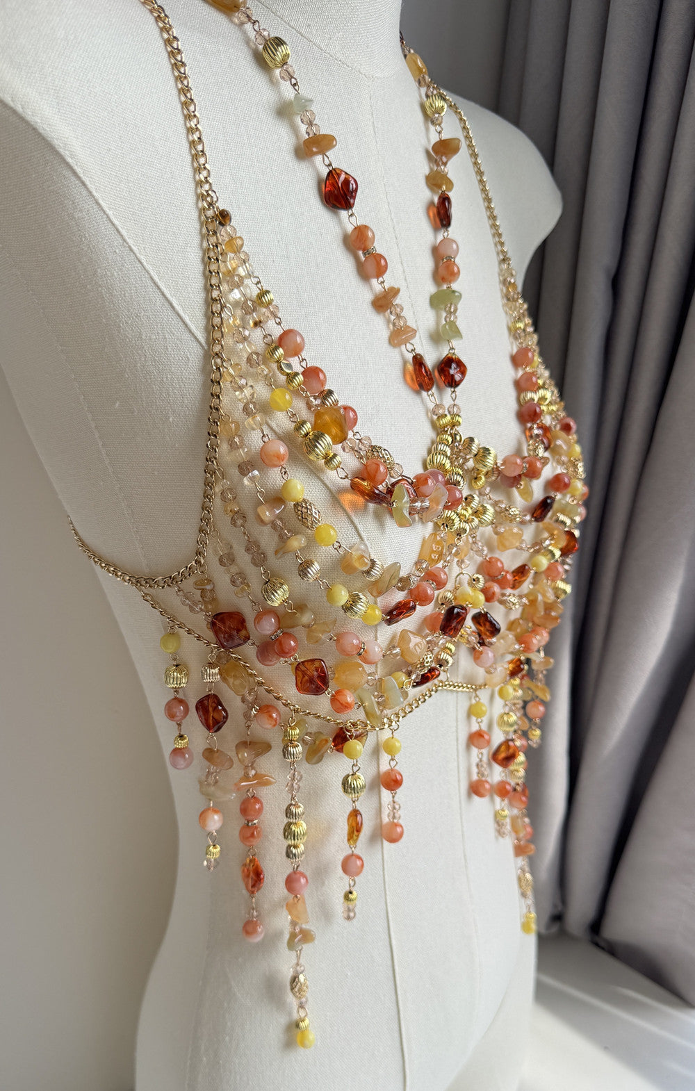 Gemstone Bead Body Chain