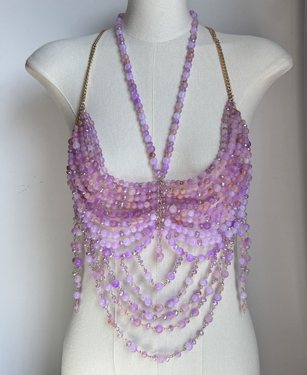 Gemstone Body Chain Violets