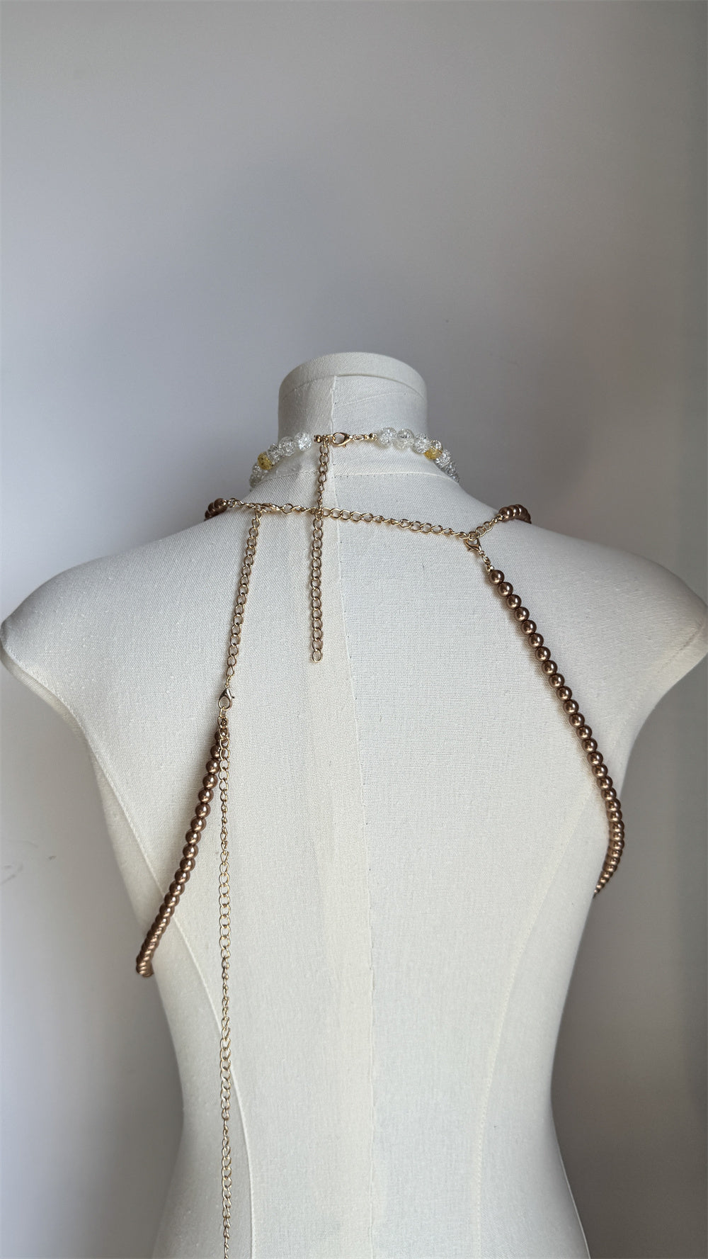 Beaded Body Chain Pink