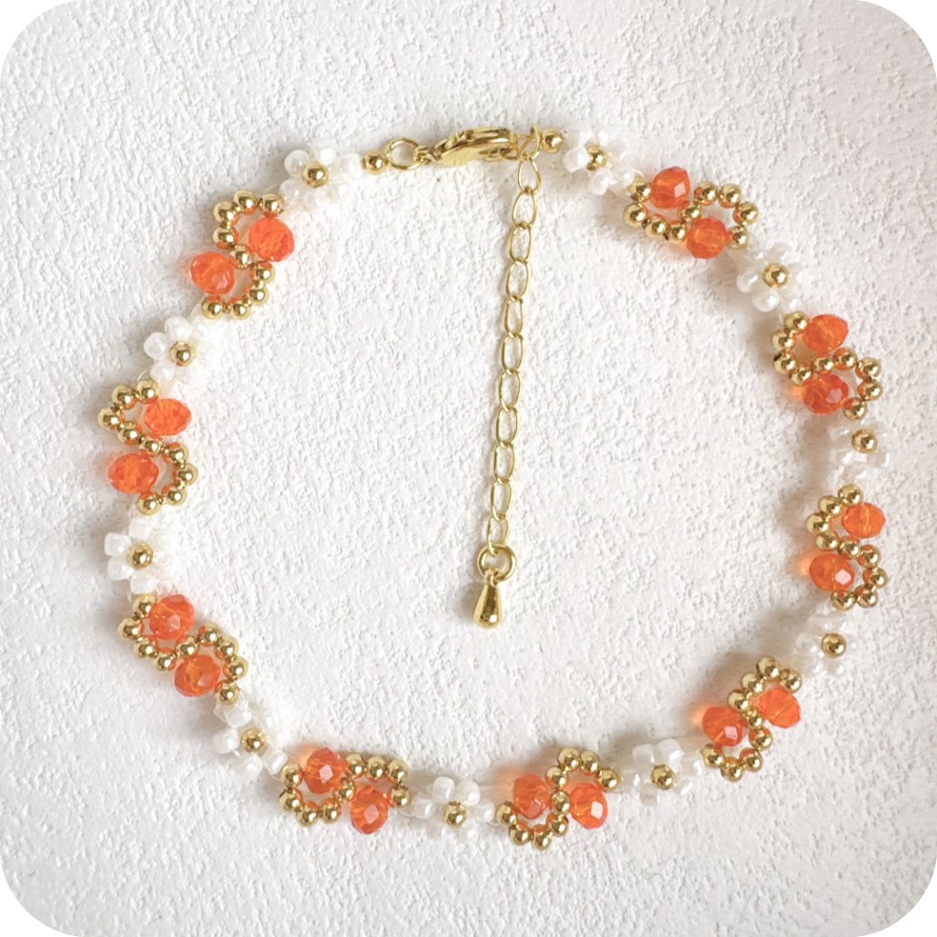 Floral Bracelet Orange