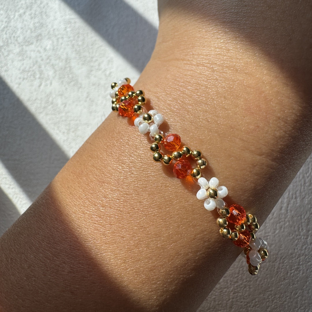 Floral Bracelet Orange