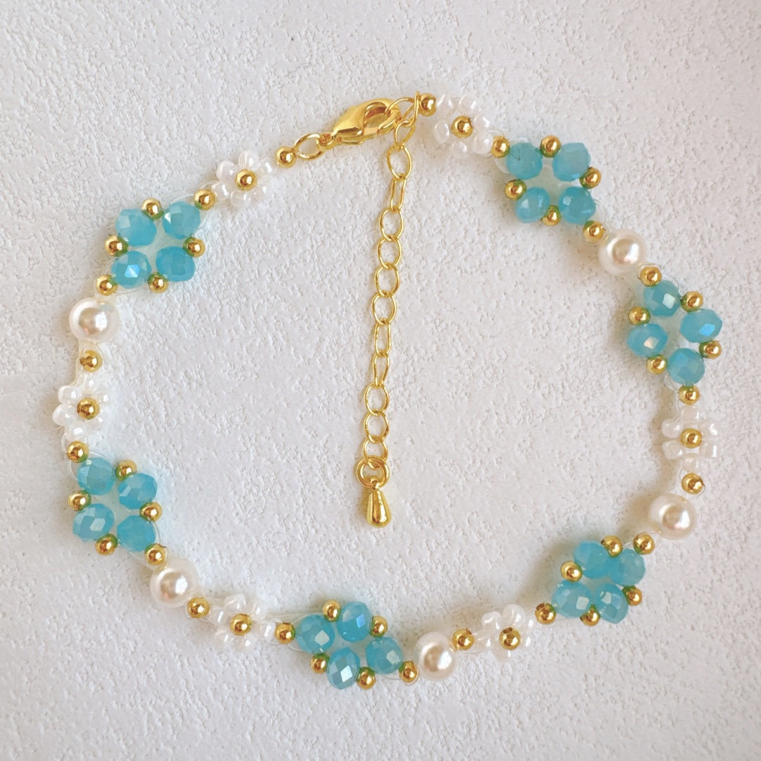 Flower Bracelet Lake Blue