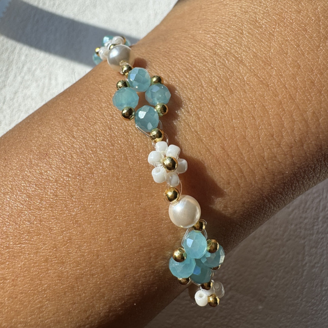 Flower Bracelet Lake Blue