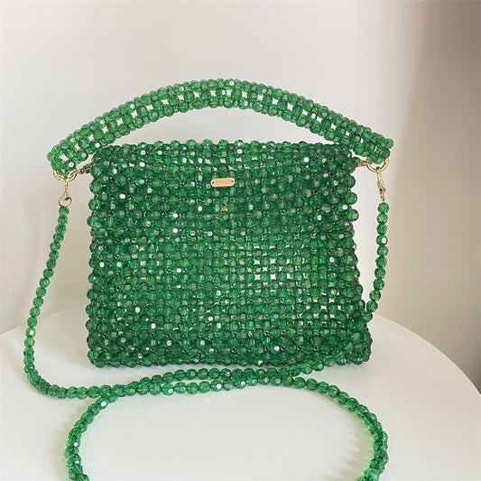 Beaded Bag With Chain