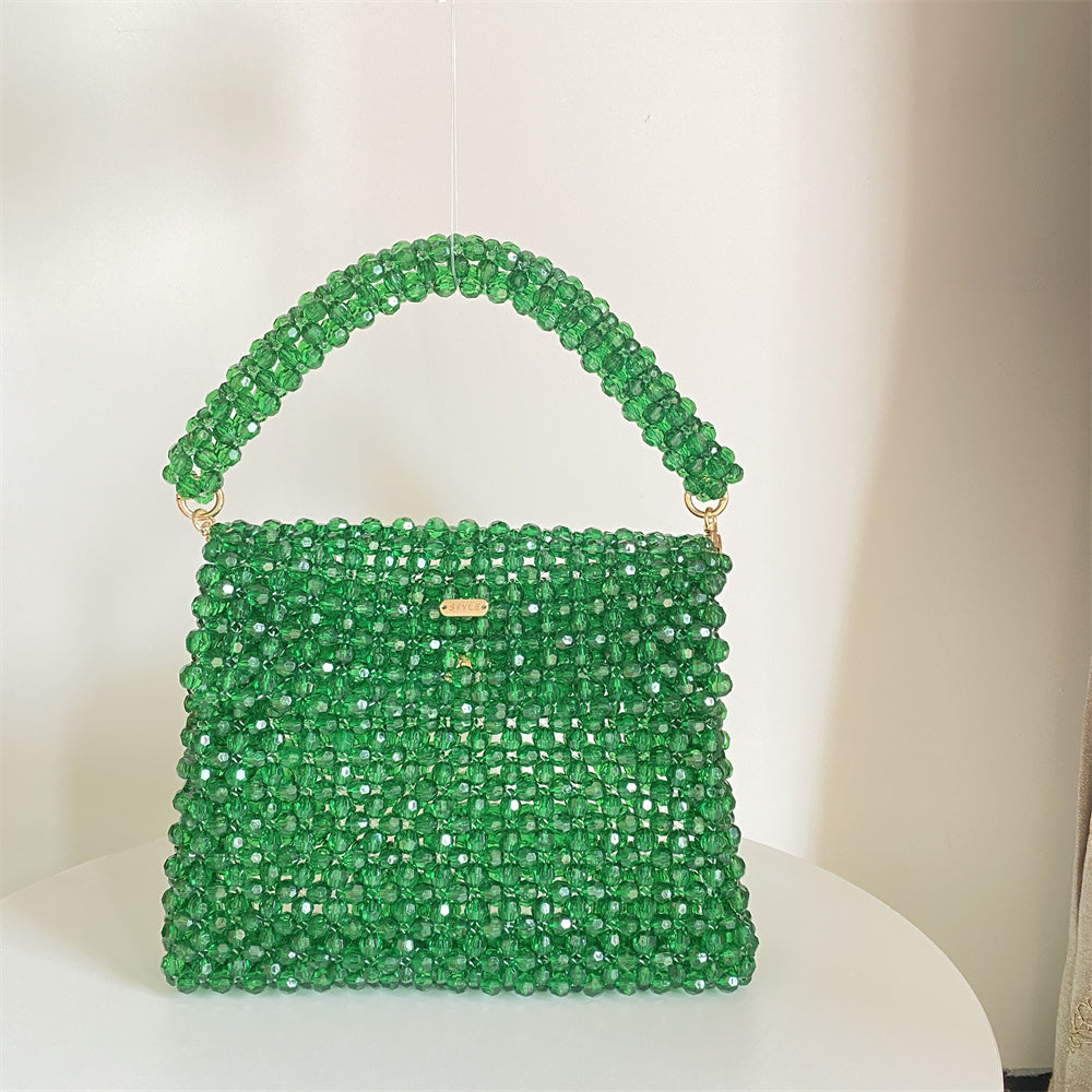 Beaded Bag With Chain