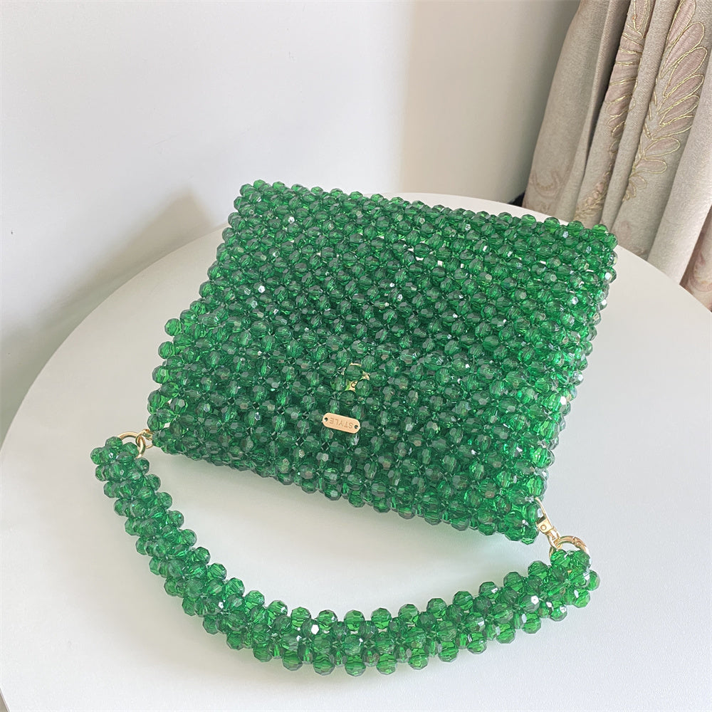 Beaded Bag With Chain