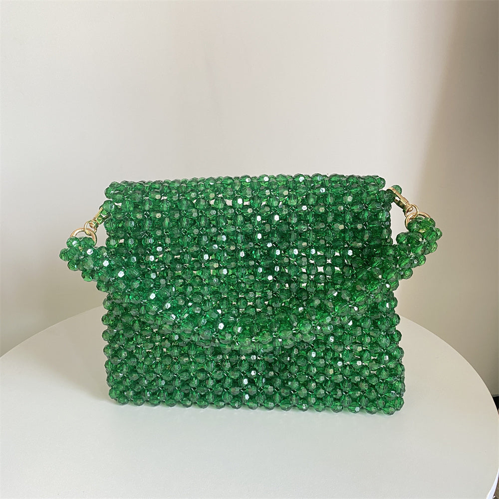 Beaded Bag With Chain