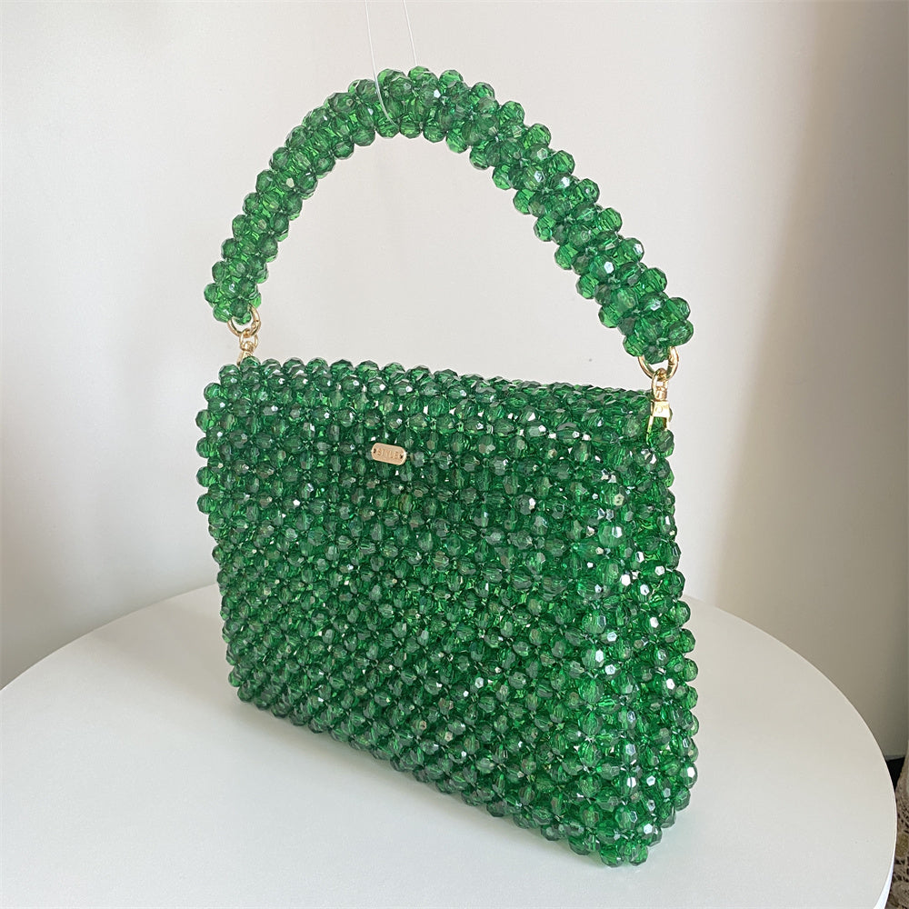 Beaded Bag With Chain