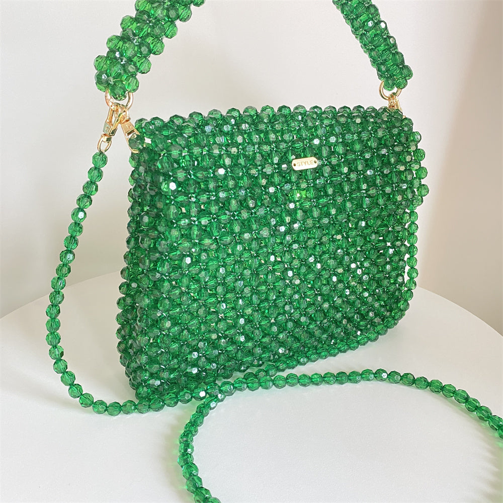 Beaded Bag With Chain