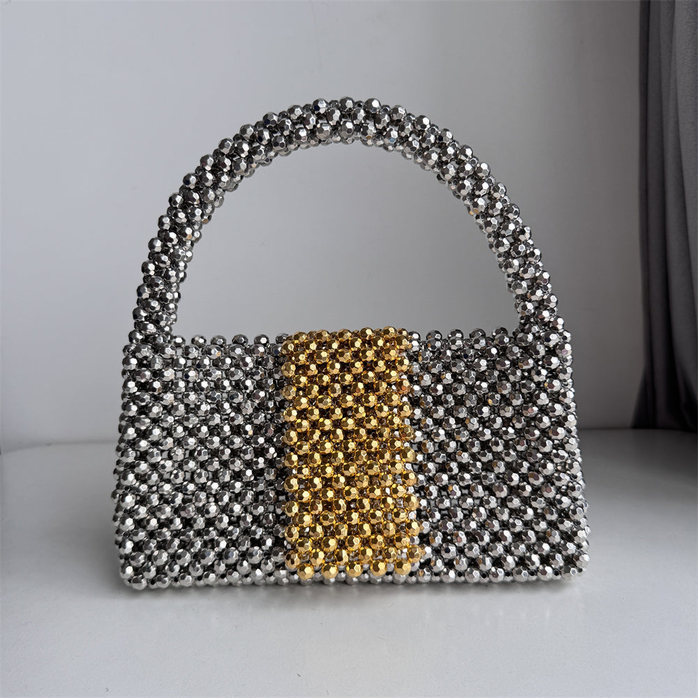 Handmade Silver Bag With Gold Cover