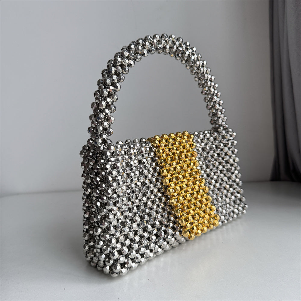 Handmade Silver Bag With Gold Cover