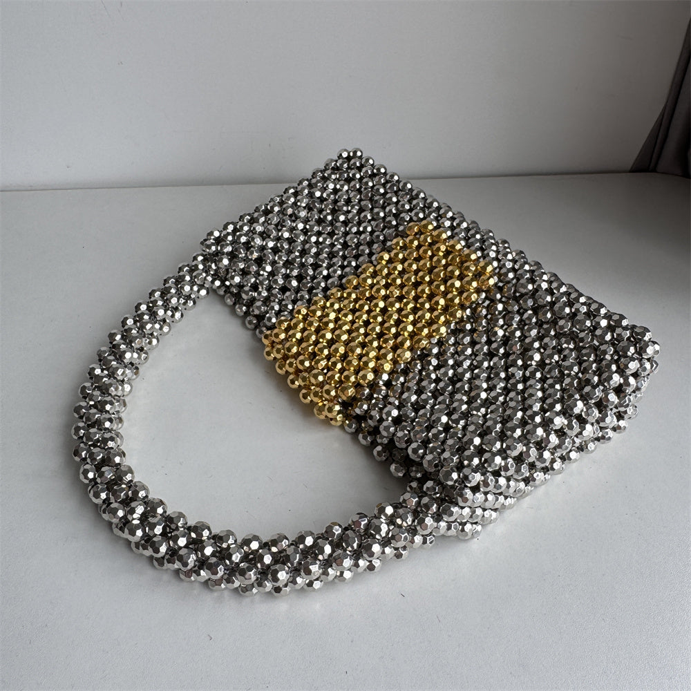 Handmade Silver Bag With Gold Cover