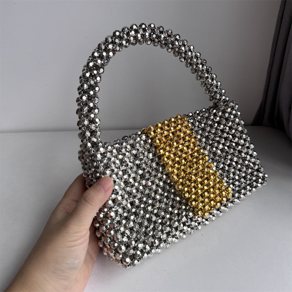 Handmade Silver Bag With Gold Cover