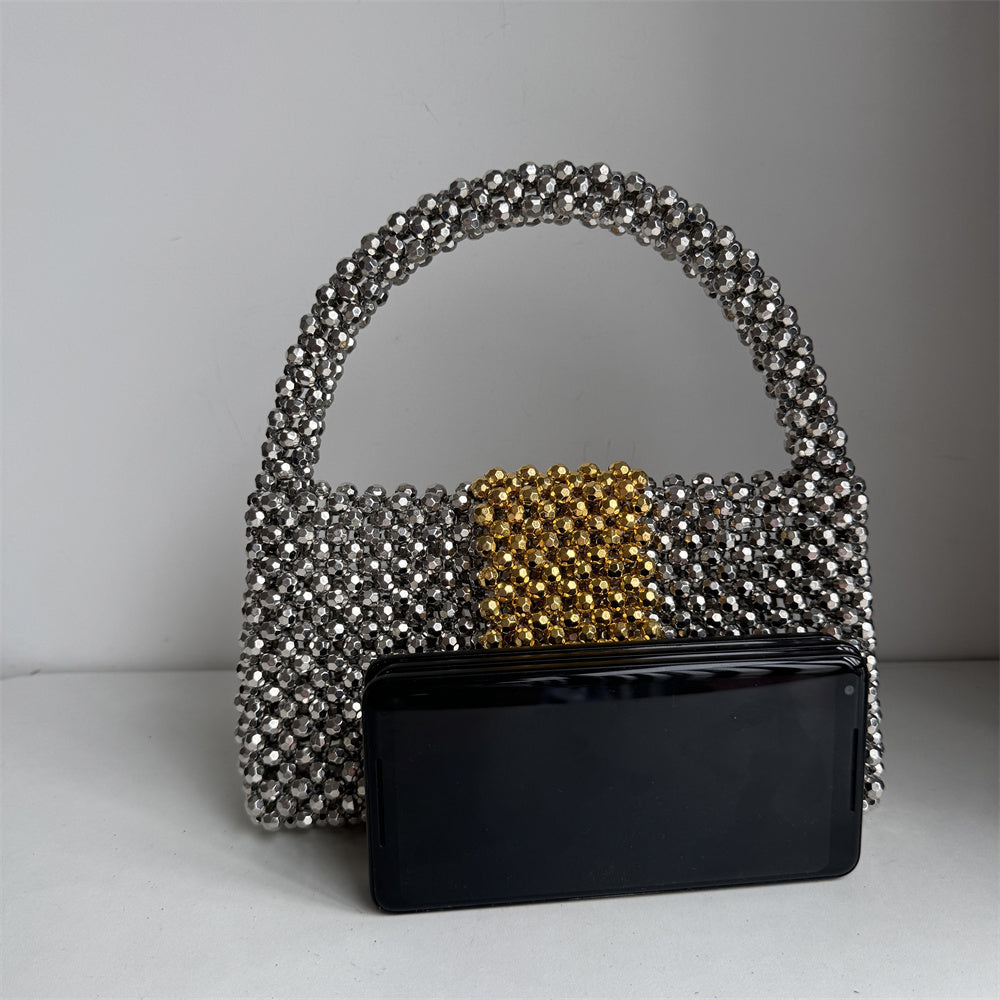 Handmade Silver Bag With Gold Cover