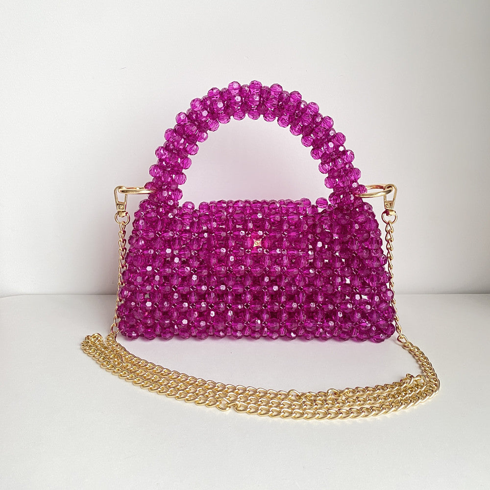 Handmade Bead Bag Long Chain