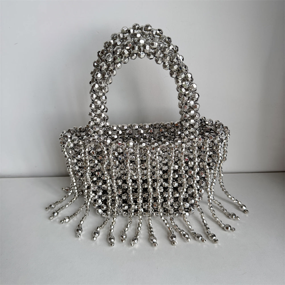 Handmade Silver Bag With Tassel